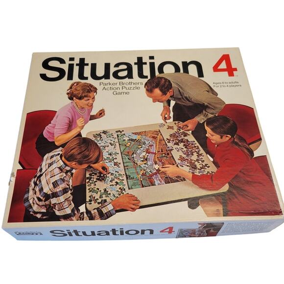 Situation 4 Parker Brothers Action Puzzle Game 1968 - Missing 1 Tank Puzzle Game - Picture 1 of 9